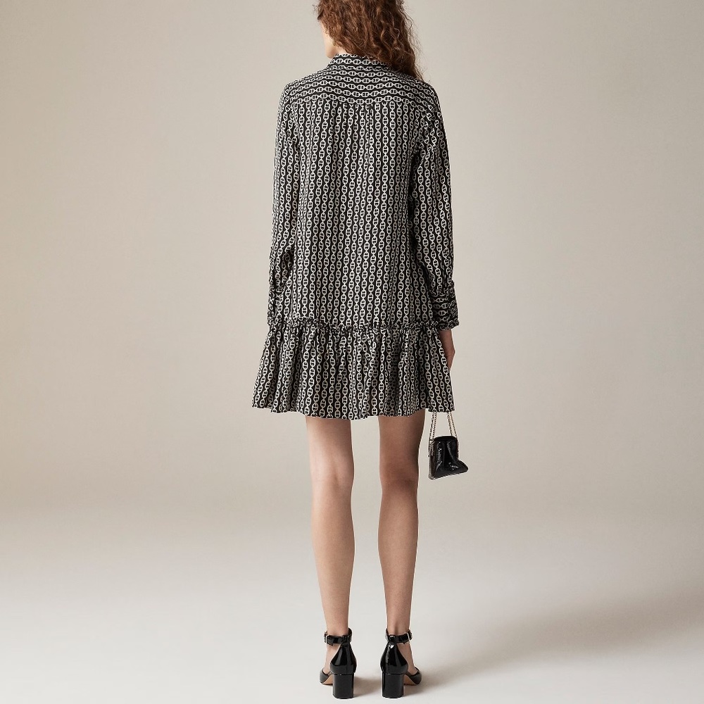 J.Crew Amelia Popover Shirtdress in Chain Print - Picture 2 of 7